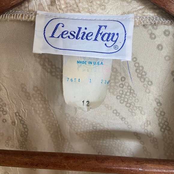 Vintage 80s Shiny Midi Length Boho Wrap Dress by Leslie Fay Size 12 - Picture 6 of 10